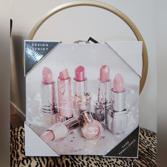 Design District Other - District Pink Lipstick Wall Art 12x12